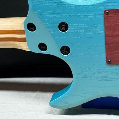 Kiesel A2 6 6-string Guitar with Gig Bag - Blue Mist Metallic image 14
