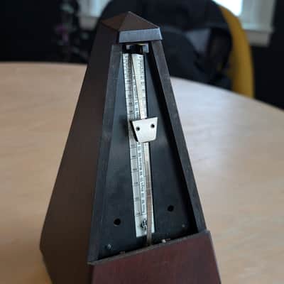 Vintage Wittner Wooden Pyramid Metronome Made in Germany 1968 - Mahogany 1960s image 2