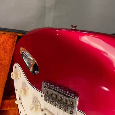 Vintage 1966 Fender Strat – Rare Candy Apple Red – All Original, Excellent+ image 16