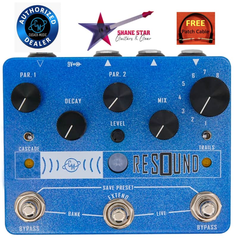 Cusack Music Resound V2 (WATCHLIST OFFER) Programmable Reverb Pedal Swell, Shimurmur, Hall/Freeze, Room, Plate Cathedral, Modulated & Spring! Smooth Lush Tone + Extend Feature! image 1