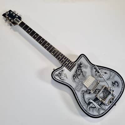Duesenberg Johnny Depp Signature Series Electric Guitar 2016 Aluminum Tattooed image 7