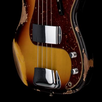Fender Custom Shop Empire 58 Precision Bass Heavy Relic - Faded Aged Chocolate 3-Color Sunburst #87001 image 7