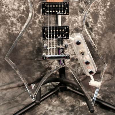 B.C. Rich Acrylic Series Warlock Crystal Clear with OHSC image 2