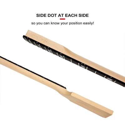 Electric Bass Guitar Neck Paddle Headstock 21-Fret image 11