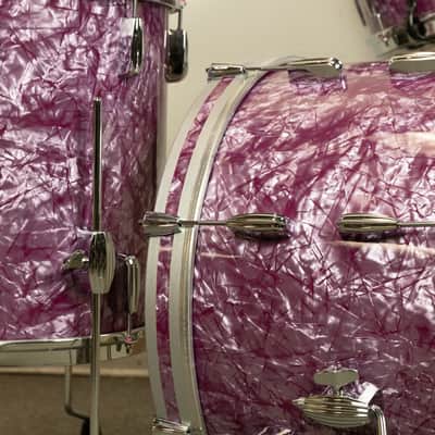 Standard Drum Co. "Super 66" Pomegranate Pearl Drum Set image 7