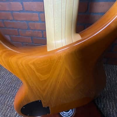 Alembic Orion 5-String SHORT SCALE, Lacewood with Blackened Brass Hardware image 9