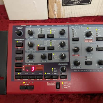 Nord 2X Rack 20-Voice Rackmount Desktop Virtual Analog Lead Synthesizer Synth 2003 - 2014 - Red image 5