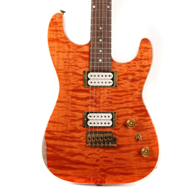 Colletti Guitars Speed of Sound Tangerine Quilt Maple Top image 1