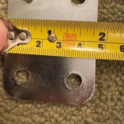 Teisco Neck plate [42mm & 27mm/center of holes] Made in Japan 60s-80s - Chrome image 3