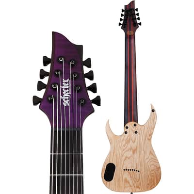 Schecter Guitar Research John Browne Tao-8 Electric Guitar Regular Satin Trans Purple image 4