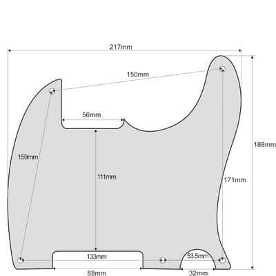 5 Hole Esquire Pickguard Tele Pick Guards Blank Custom for Fender USA/Mexican Telecaster Modern Style, 4Ply Vintage Tortoise image 2