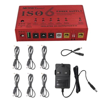 Mosky ISO-6 Guitar Effect Pedal Power Supply 6 Isolated DC Outputs/5V USB Output,price include the import duty for US buyer image 4