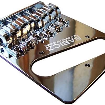 Babicz Full Contact Hardware ORIGINAL SERIES FCH6 TELE STYLE BRIDGE, 6 String, chrome image 18