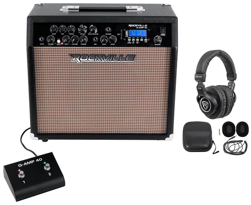 Rockville G-AMP 40 Guitar Amplifier Amp Speaker Cabinet w/Bluetooth+Headphones image 1