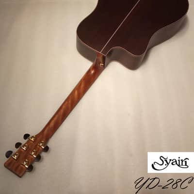 S.Yairi YD-28C all Solid Sitka Spruce & Rosewood Dreadnought Cutaway acoustic guitar image 3