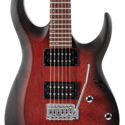 Cort X100OPBB Electric Guitar - Open Pore Black Cherry Burst image 5