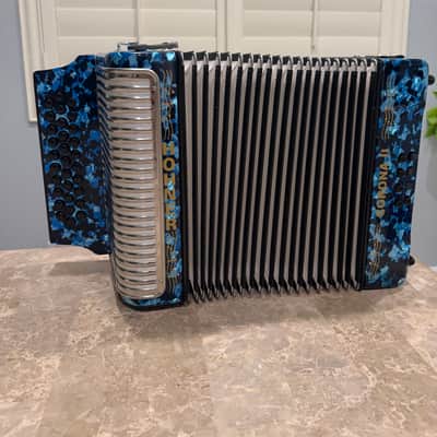 Hohner Corona II Accordion F/Bb/Eb Keys 2010s - Dark Blue image 2