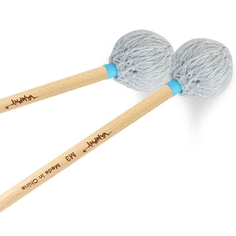 Professional Marimba Mallets -M3 Hard Yarn Heads with Beech Wood Handle Keyboard Percussion Accessories for Xylophone Glockenspiel Vibraphone with Professionals and Advanced Players image 1