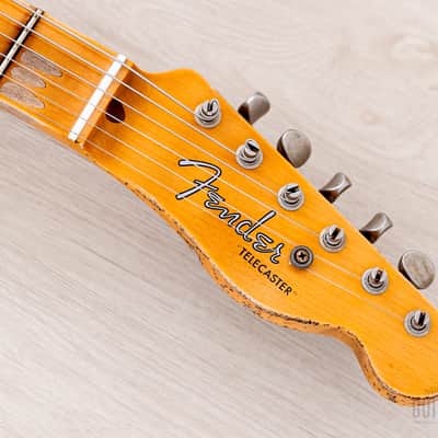 2023 Fender Custom Shop 1952 Telecaster Heavy Relic Big U Two-Tone Sunburst w/ Case, CoA image 4