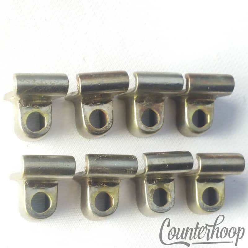 *Ludwig 8x Tension T-Rod Clips Single-Flange Rim Floor/Tom/Snare Drum USA Nickel image 1