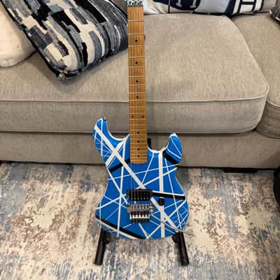 Kramer Gibson USA Music Yo 1984/5150 2006 Blue stripes Frankenstein custom “EVH” image 1