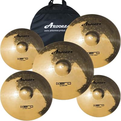 Cymbal Pack Alloy Cymbals Drum Cymbal Set 14"/16"/18"/20" Plus Free Cymbal Bag 5 Pieces Cymbals for Drum Set image 1