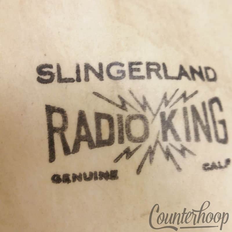 *Slingerland 25" Calf Skin Bass Drum Head Radio King Retuck Project Vintage 40s* image 1