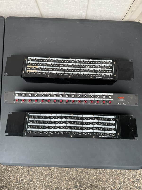 RCA Patchbay Lot - 2x TEAC PB-64 64pt RCA Patchbay + Fostex 3010 image 1