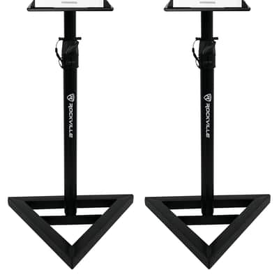 2 Rockville Adjustable Studio Monitor Speaker Stands For Dynaudio LYD 5 Monitors image 1
