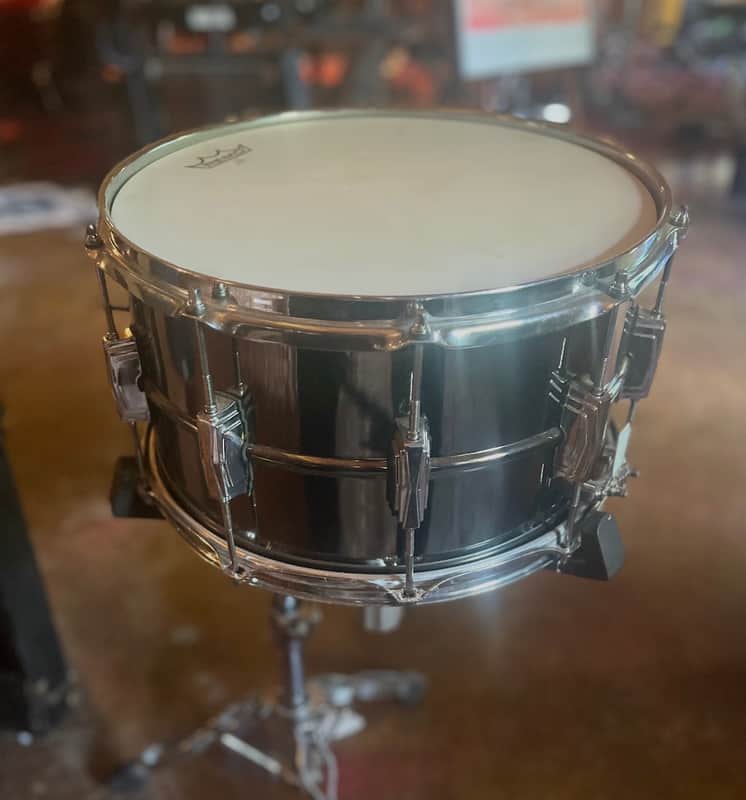 Ludwig LB408 Black Beauty 8x14" 10-Lug Brass Snare Drum