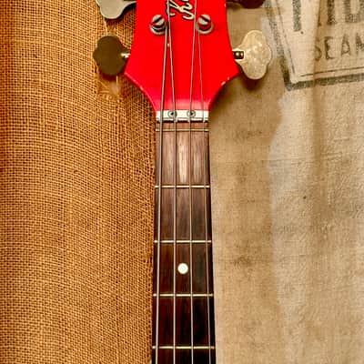 Kustom K-200 Bass Guitar 1968 - Transparent Red image 5