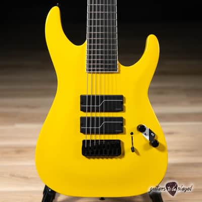 ESP LTD SC-608B Stephen Carpenter 8-String Baritone Guitar w/ Case – Yellow image 2