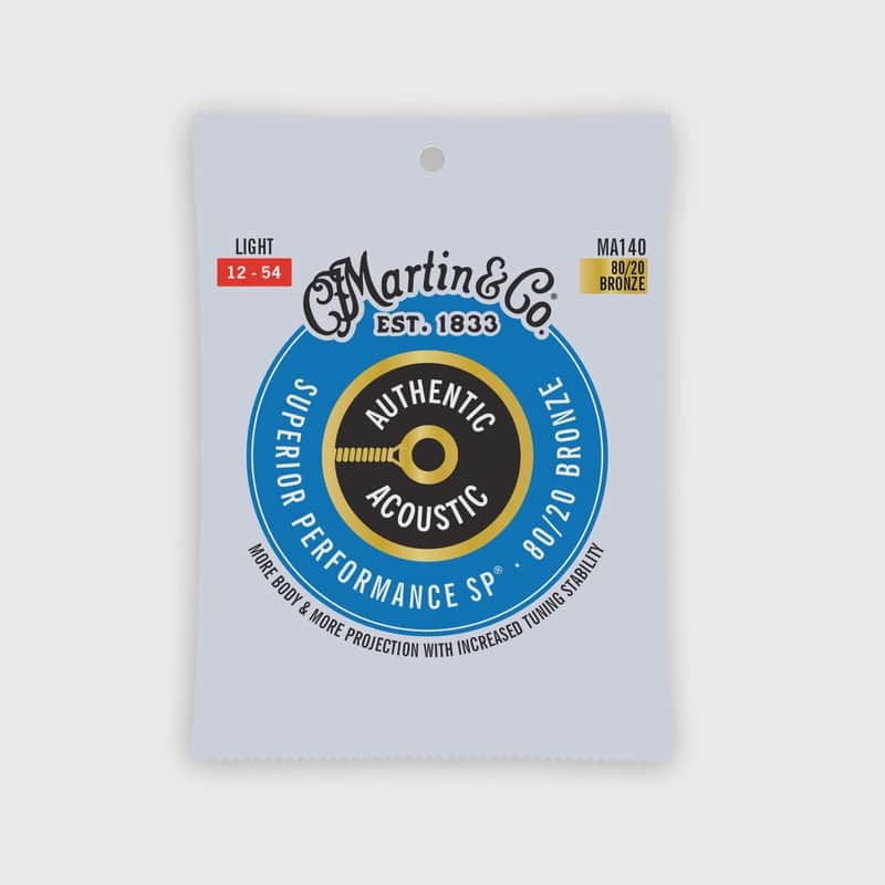 Martin Authentic Acoustic SP Light 12-54 Guitar Strings 80/20 Bronze image 1