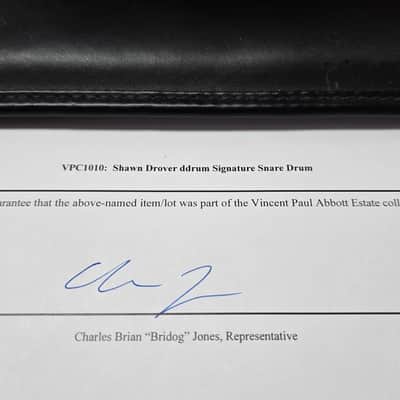 VINNIE PAUL'S PROTOTYPE Megadeth Shawn Drover Heavy Hitter Signature Custom USA Snare Studio Album Recorded - Artist Owned by Legendary Pantera Drummer Vinnie Paul Limited Edition Signed COA Dime Dimebag Darrell Metal Memorabilia Bild 7