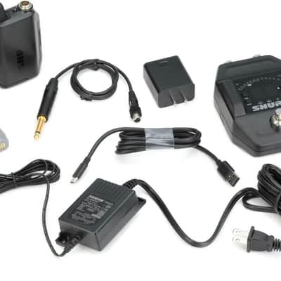 Brand New Shure GLXD16+ Shure GLX-D16+ Dual Band Digital Wireless Guitar Pedal System, Z3 Frequency Band 2.4, 5.8 GHz with WA305 Cable, GLXD1+ Bodypack, SB904 Rechargeable Lithium-ion Battery, GLXD6+ Receiver image 2