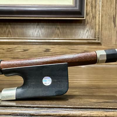 German Unstamped 3/4 French-style Pernambuco Bass Bow circa 1900 image 1