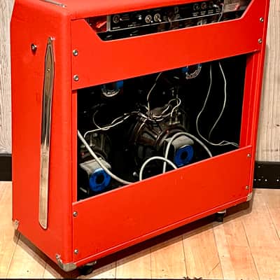 Rare 1974 Fender Super Reverb 2-Channel 40-Watt 4x10" Guitar Combo  Silverface, Red Tolex , Very Cool ! image 7