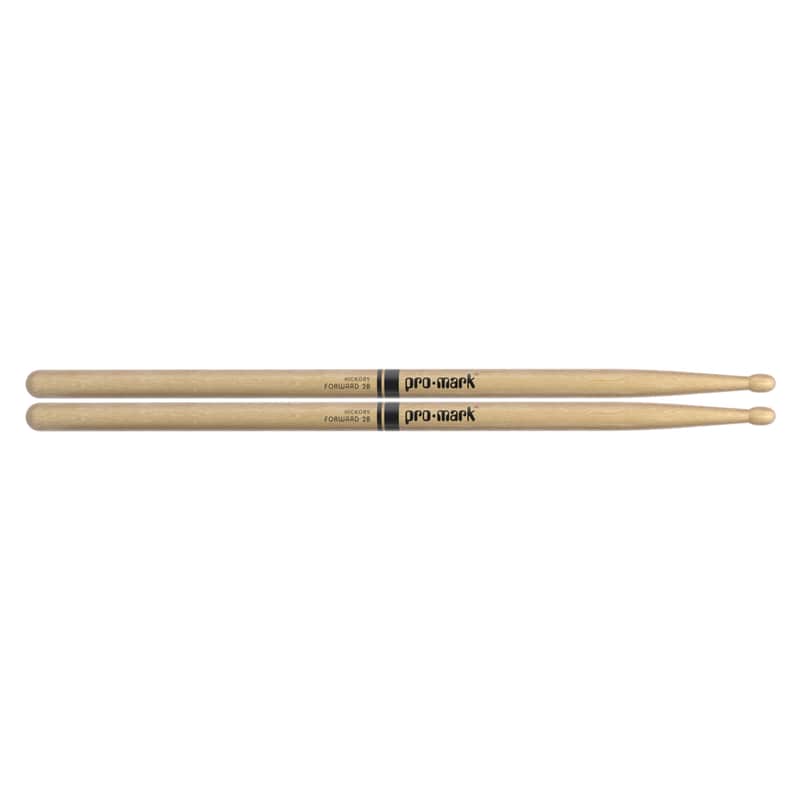 Promark American Hickory 2B Wood Tip Drum Sticks image 1