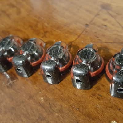 JAT CUSTOM GUITAR PARTS (20) Set Screw Chicken Head Knobs for Amps, Pedals or Guitars Black Flake / image 3
