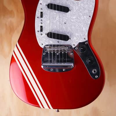 Fender MG-69 Mustang Electric Guitar in Candy Apple Red, Made in Japan (Used) image 1