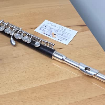 Vintage Uebel Handmade German Professional C Piccolo w/ Split E Grenadilla Wood Boehm w/ Silver Headjoint Leather Pads Nice image 19