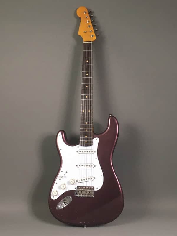 LEFTY! Boutique Custom Relic ST59 High-End Musikraft Vintage Burgundy Mist Nitrocellulose Lacquer Left 7.3 lb HSC image 1