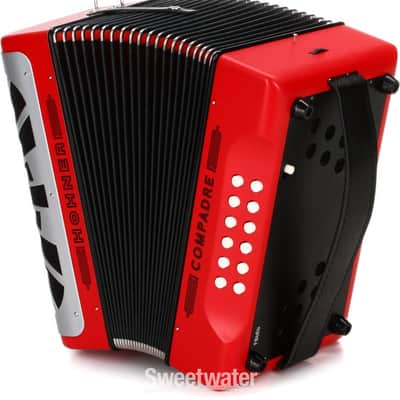 Hohner Compadre Diatonic Accordion - Keys of F/Bb/Eb - Red (CompadreFRDnd1) image 2