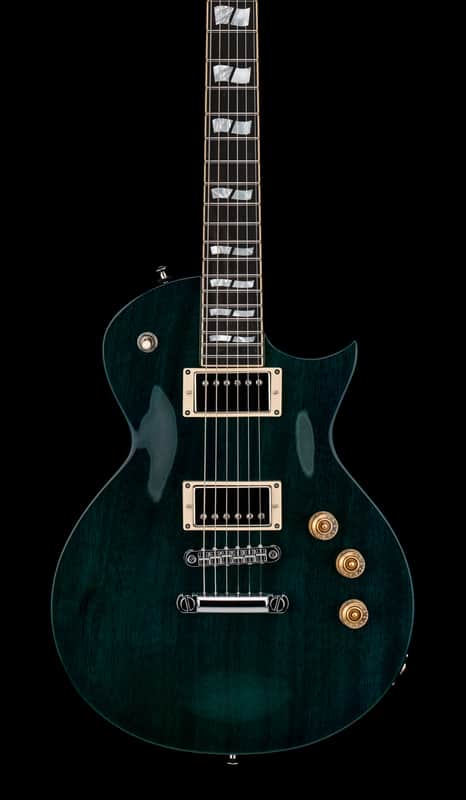 ESP Eclipse USA Mahogany - See-Thru Aqua #26527 image 1