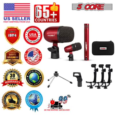 5 Core Conga Mic Snare Tom Set Professional XLR Cardioid Unidirectional Instrument Microphone Kit image 10