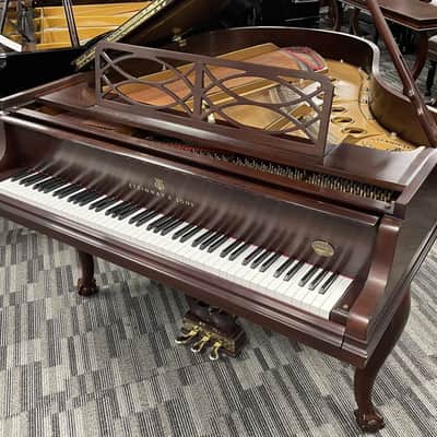 Steinway Model M 5'7" Chippendale Grand Piano 1997 (Restored) - Satin Mahogany image 4