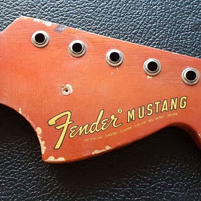 1969 Fender Mustang Rosewood NECK w/ Competition Red Matching Headstock /CBS Fullerton USA Offset/ image 1