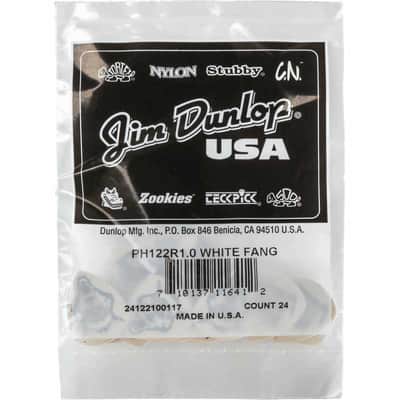 Dunlop PH122R100 White Fang 1,00mm sachet de 24 image 1