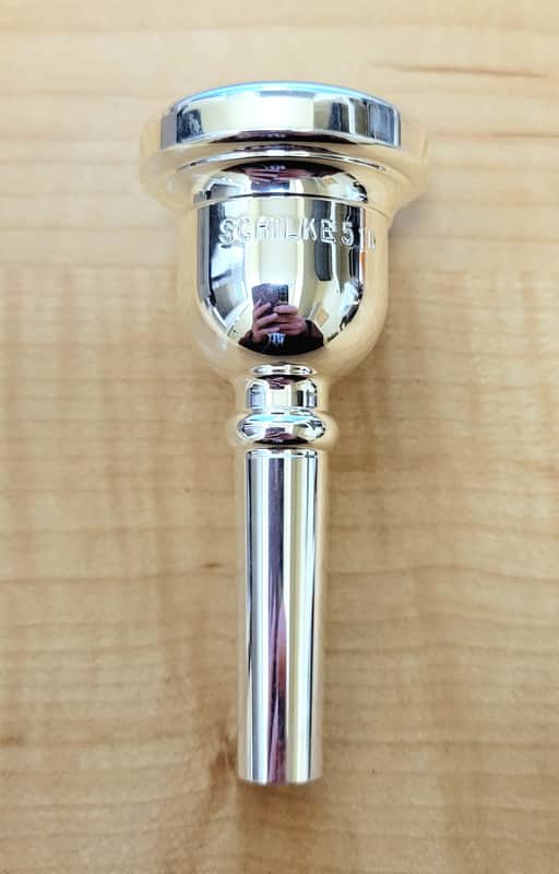 Schilke 51D Standard Series Small Shank Trombone Mouthpiece - Silver Plated image 1