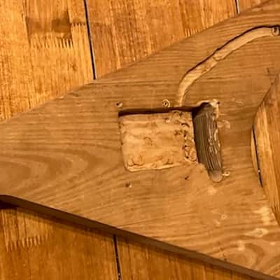 Flying V Charvel Gibson Fender Type Shape Natural Ash Wood Finish Electric Guitar Solid Body, Made in USA Bentley, Year 1980 image 7